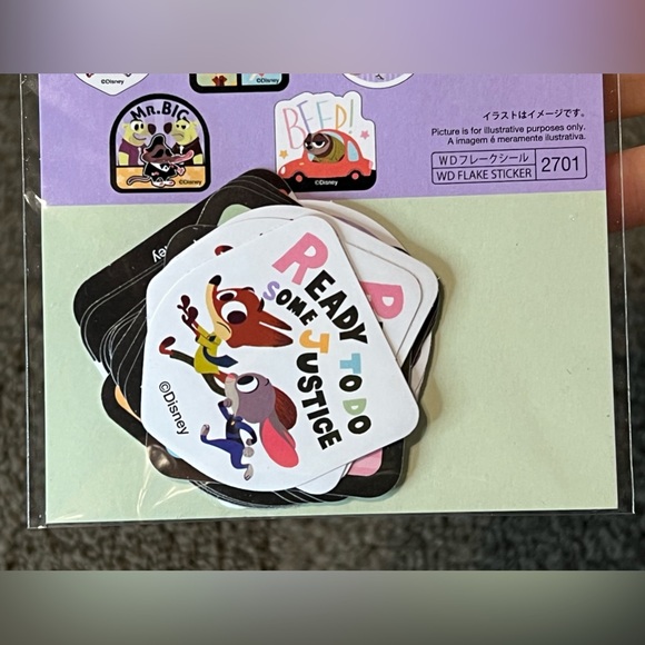 Zootopia Sticker Flakes Seals Pack Japan Exclusive Official Disney Kawaii Cute - Picture 4 of 6